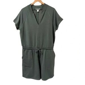 Athleta Balance Romper, green, size medium